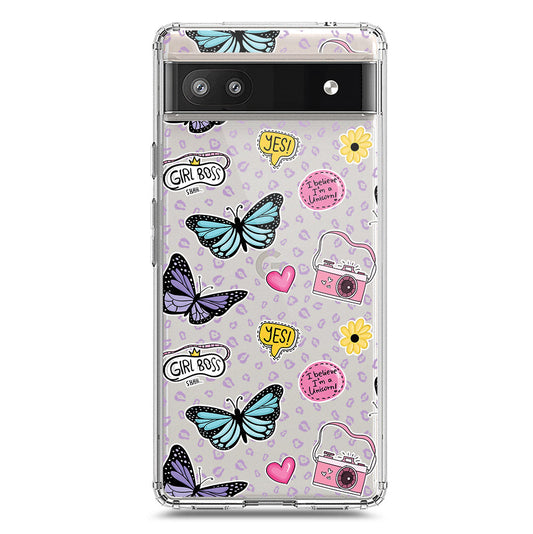 Google Pixel 6 Cover - O'Nation Butterfly Dreams Series 1 - Clear Phone Case - Soft Silicon Borders
