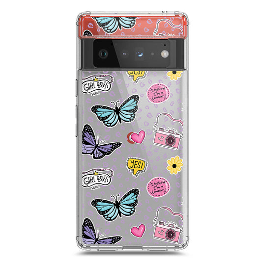 Google Pixel 6 Pro Cover - O'Nation Butterfly Dreams Series 1 - Clear Phone Case - Soft Silicon Borders