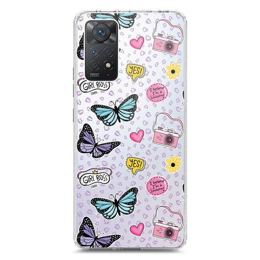 Xiaomi Redmi Note 11 Pro 5G Cover - O'Nation Butterfly Dreams Series 1 - Clear Phone Case - Soft Silicon Borders