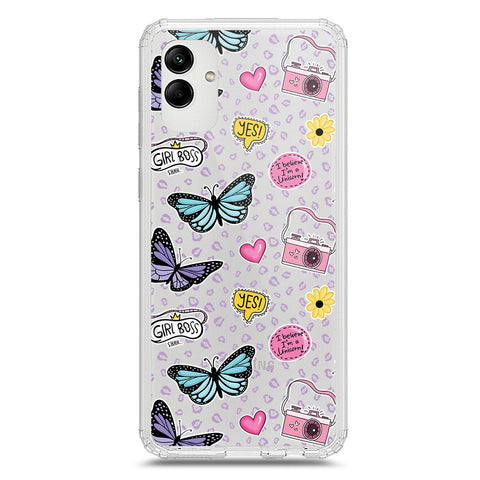 Samsung Galaxy A02s Cover - O'Nation Butterfly Dreams Series 1 - Clear Phone Case - Soft Silicon Borders