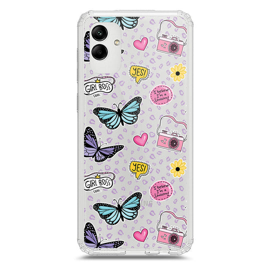 Samsung Galaxy A03s Cover - O'Nation Butterfly Dreams Series 1 - Clear Phone Case - Soft Silicon Borders