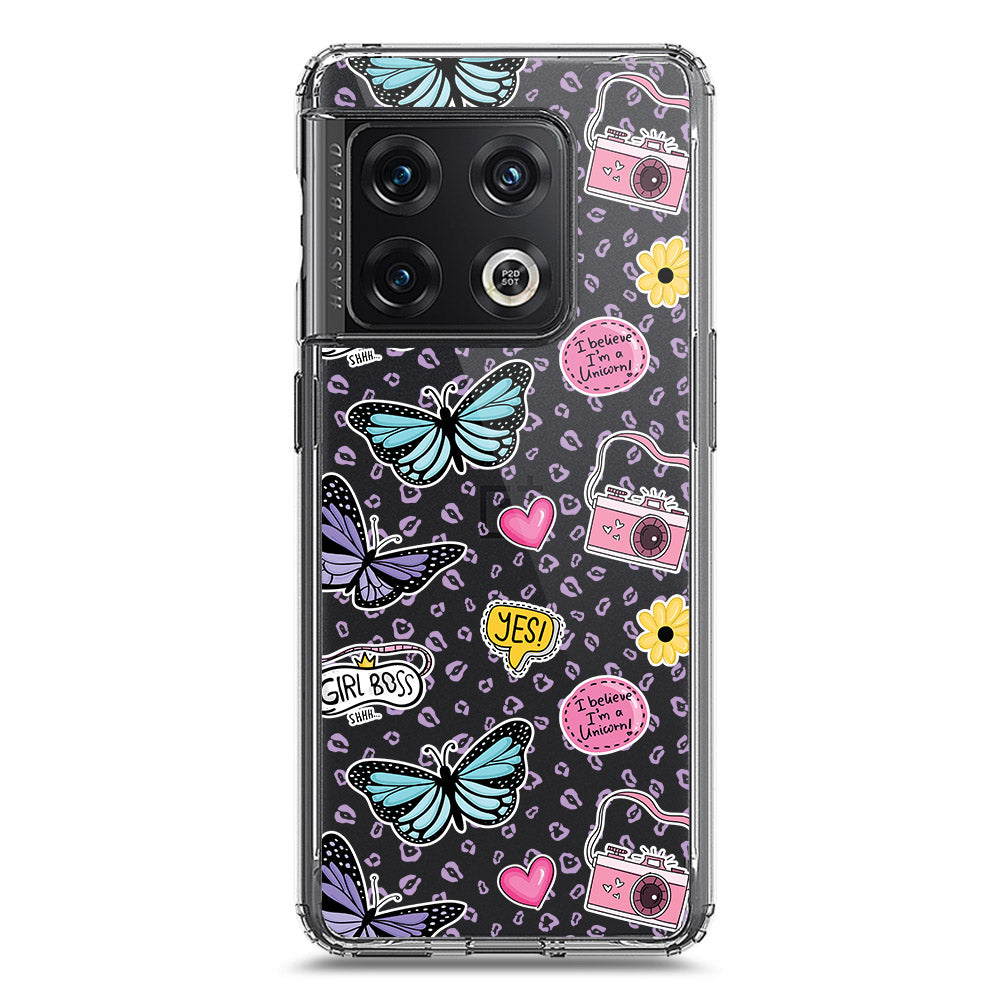 OnePlus 10 Pro Cover - O'Nation Butterfly Dreams Series 1 - Clear Phone Case - Soft Silicon Borders