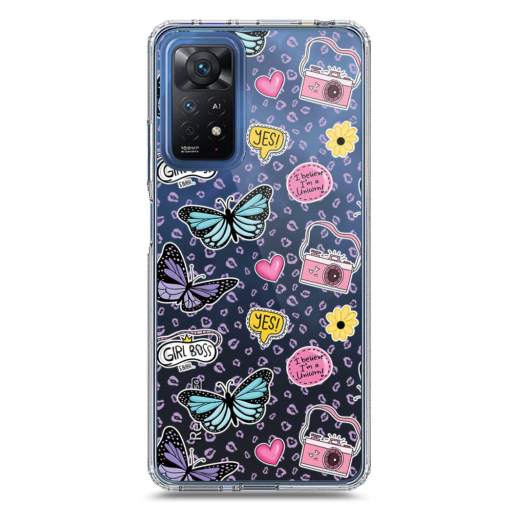 Xiaomi Redmi Note 12 Pro 4G Cover - O'Nation Butterfly Dreams Series 1 - Clear Phone Case - Soft Silicon Borders