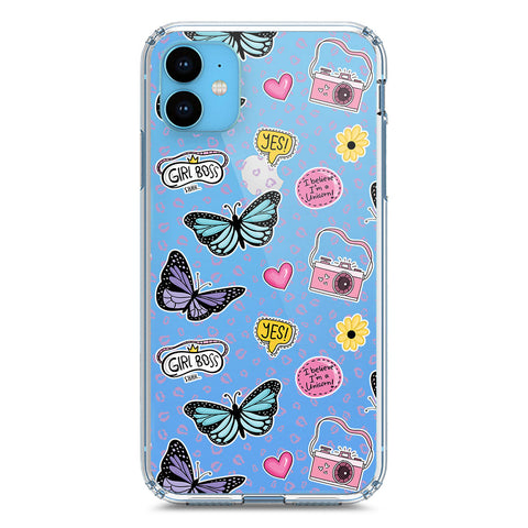 iPhone 11 Cover - O'Nation Butterfly Dreams Series 1 - Clear Phone Case - Soft Silicon Borders