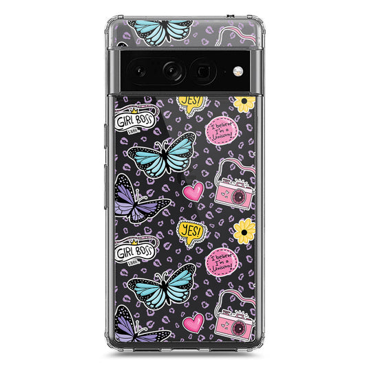 Google Pixel 7 Pro Cover - O'Nation Butterfly Dreams Series 1 - Clear Phone Case - Soft Silicon Borders