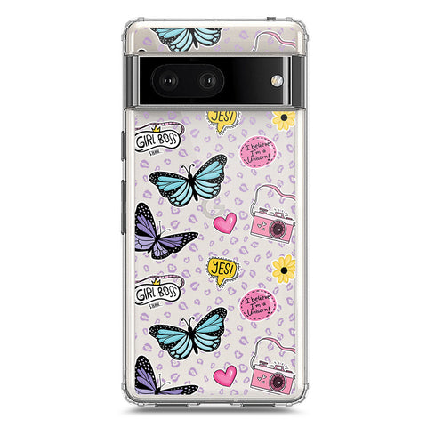 Google Pixel 7 Cover - O'Nation Butterfly Dreams Series 1 - Clear Phone Case - Soft Silicon Borders