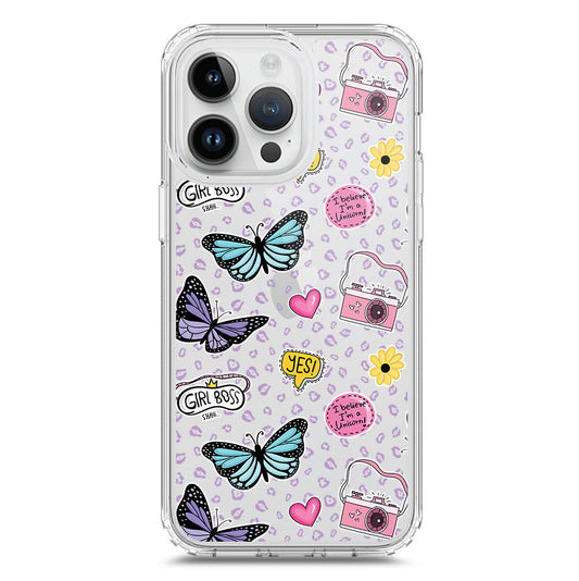 iPhone 15 Pro Cover - O'Nation Butterfly Dreams Series 1 - Clear Phone Case - Soft Silicon Borders