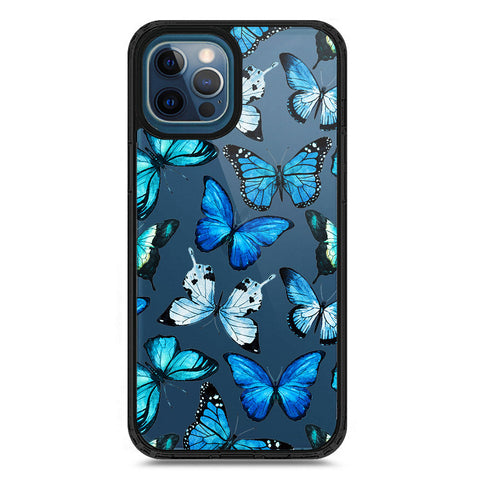 iPhone 12 Pro Max - Black - Cover - O'Nation Butterfly Dreams Series 1 - Clear Phone Case - Soft Silicon Borders