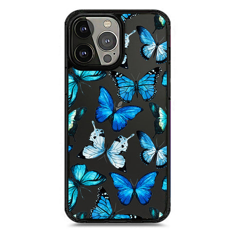 iPhone 13 Pro Max - Black - Cover - O'Nation Butterfly Dreams Series 1 - Clear Phone Case - Soft Silicon Borders