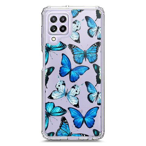 Samsung Galaxy M22 Cover - O'Nation Butterfly Dreams Series 1 - Clear Phone Case - Soft Silicon Borders