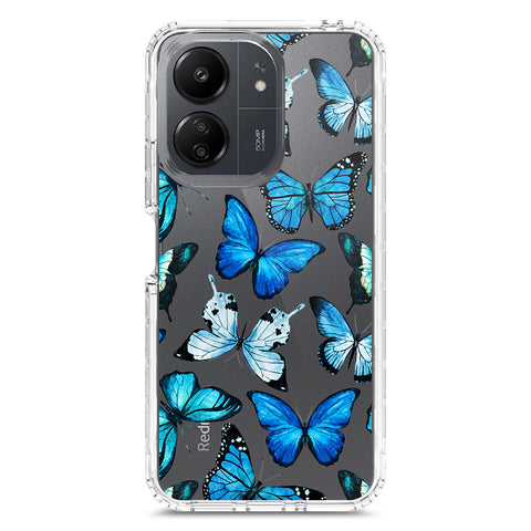 Xiaomi Redmi 13C Cover - O'Nation Butterfly Dreams Series 1 - Clear Phone Case - Soft Silicon Borders