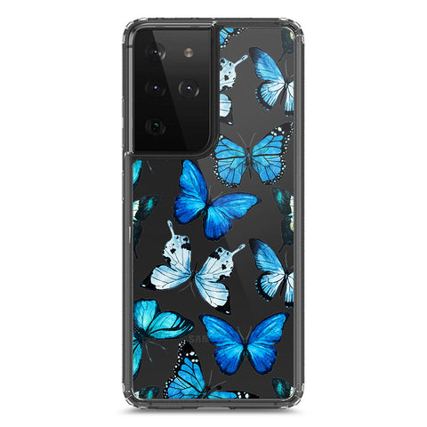 Samsung Galaxy S21 Ultra 5G Cover - O'Nation Butterfly Dreams Series 1 - Clear Phone Case - Soft Silicon Borders
