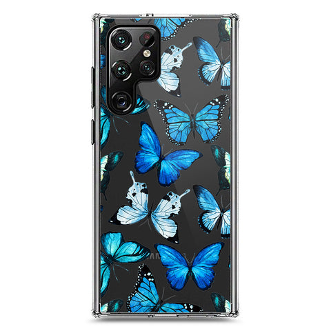 Samsung Galaxy S22 Ultra 5G Cover - O'Nation Butterfly Dreams Series 1 - Clear Phone Case - Soft Silicon Borders