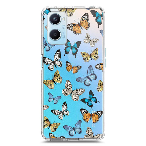 Oppo A96 4G Cover - O'Nation Butterfly Dreams Series 1 - Clear Phone Case - Soft Silicon Borders