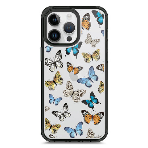 iPhone 15 Pro Max - Black - Cover - O'Nation Butterfly Dreams Series 1 - Clear Phone Case - Soft Silicon Borders