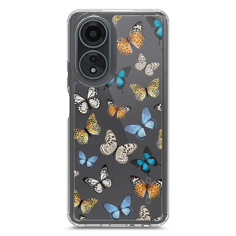 Oppo A58 4G Cover - O'Nation Butterfly Dreams Series 1 - Clear Phone Case - Soft Silicon Borders