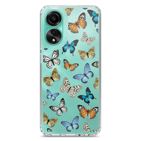 Oppo A78 4G Cover - O'Nation Butterfly Dreams Series 1 - Clear Phone Case - Soft Silicon Borders