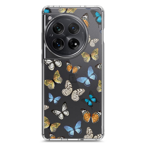 OnePlus 12 Cover - O'Nation Butterfly Dreams Series 1 - Clear Phone Case - Soft Silicon Borders