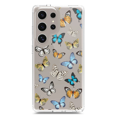 Samsung Galaxy S24 Ultra Cover - O'Nation Butterfly Dreams Series 1 - Clear Phone Case - Soft Silicon Borders