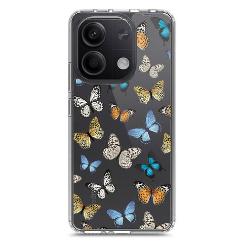 Xiaomi Redmi Note 13 Cover - O'Nation Butterfly Dreams Series 1 - Clear Phone Case - Soft Silicon Borders