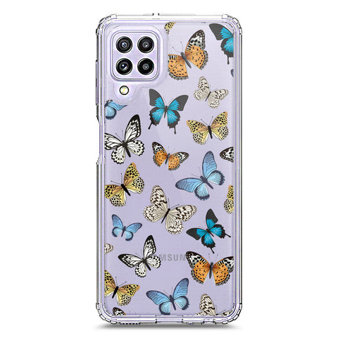 Samsung Galaxy M32 Cover - O'Nation Butterfly Dreams Series 1 - Clear Phone Case - Soft Silicon Borders