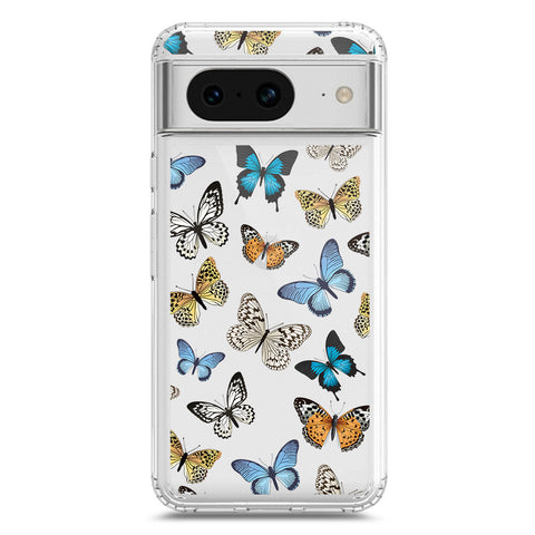 Google Pixel 8a Cover - O'Nation Butterfly Dreams Series 1 - Clear Phone Case - Soft Silicon Borders