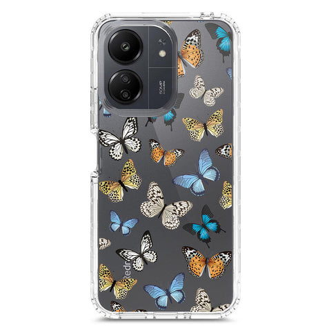 Xiaomi Poco C65 Cover - O'Nation Butterfly Dreams Series 1 - Clear Phone Case - Soft Silicon Borders