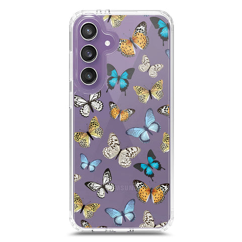 Samsung Galaxy S24 FE Cover - O'Nation Butterfly Dreams Series 1 - Clear Phone Case - Soft Silicon Borders