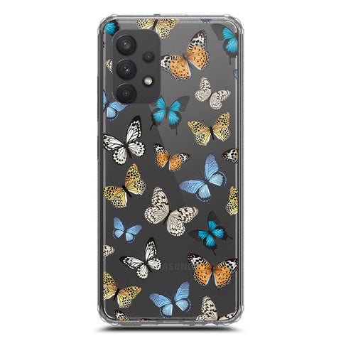 Samsung Galaxy A32 Cover - O'Nation Butterfly Dreams Series 1 - Clear Phone Case - Soft Silicon Borders