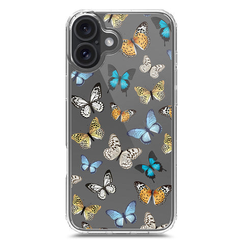 iPhone 16 Plus Cover - O'Nation Butterfly Dreams Series 1 - Clear Phone Case - Soft Silicon Borders
