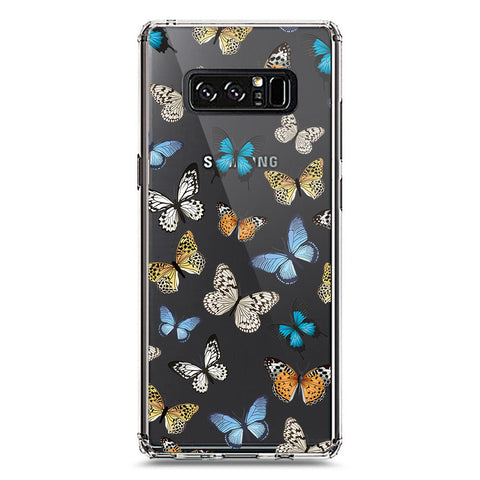 Samsung Galaxy Note 8 Cover - O'Nation Butterfly Dreams Series 1 - Clear Phone Case - Soft Silicon Borders