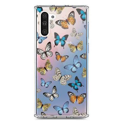 Samsung Galaxy Note 10 Cover - O'Nation Butterfly Dreams Series 1 - Clear Phone Case - Soft Silicon Borders