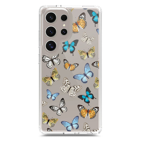 Samsung Galaxy S23 Ultra 5G Cover - O'Nation Butterfly Dreams Series 1 - Clear Phone Case - Soft Silicon Borders