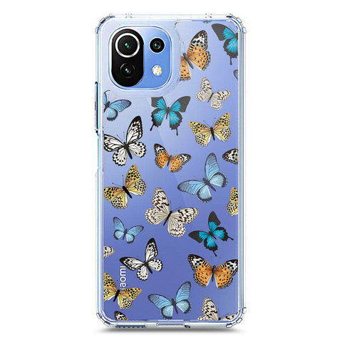 Xiaomi Mi 11 Lite 5G Cover - O'Nation Butterfly Dreams Series 1 - Clear Phone Case - Soft Silicon Borders