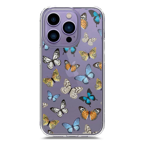 iPhone 14 Pro Max Cover - O'Nation Butterfly Dreams Series 1 - Clear Phone Case - Soft Silicon Borders
