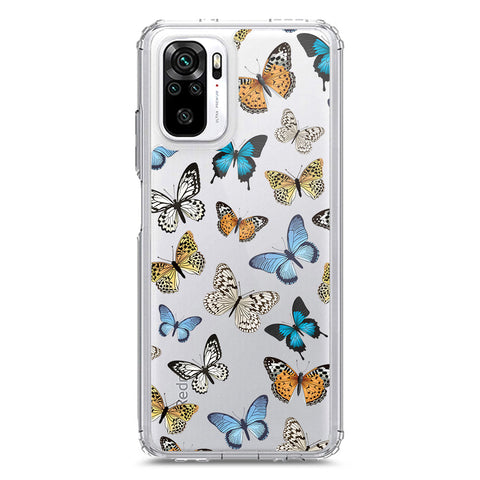 Xiaomi Redmi Note 10S Cover - O'Nation Butterfly Dreams Series 1 - Clear Phone Case - Soft Silicon Borders
