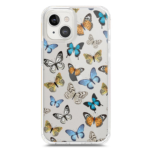 iPhone 13 Mini Cover - O'Nation Butterfly Dreams Series 1 - Clear Phone Case - Soft Silicon Borders
