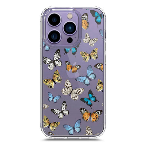 iPhone 14 Pro Cover - O'Nation Butterfly Dreams Series 1 - Clear Phone Case - Soft Silicon Borders