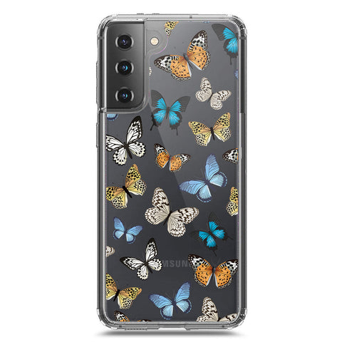 Samsung Galaxy S21 5G Cover - O'Nation Butterfly Dreams Series 1 - Clear Phone Case - Soft Silicon Borders