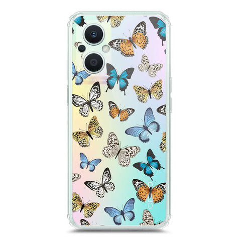 Oppo Reno 8 Lite Cover - O'Nation Butterfly Dreams Series 1 - Clear Phone Case - Soft Silicon Borders