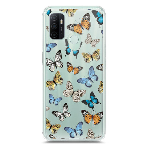 Oppo A53s Cover - O'Nation Butterfly Dreams Series 1 - Clear Phone Case - Soft Silicon Borders
