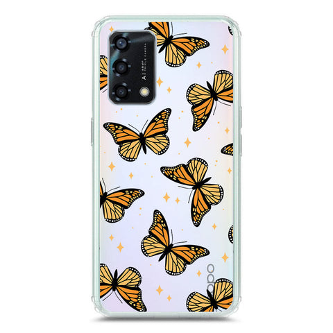 Oppo A95 Cover - O'Nation Butterfly Dreams Series 1 - Clear Phone Case - Soft Silicon Borders