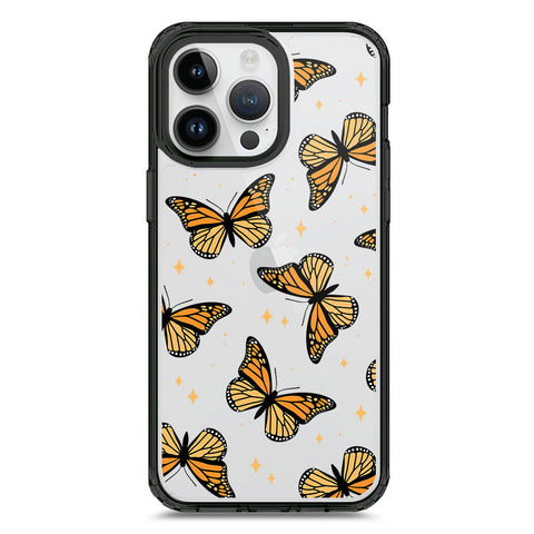 iPhone 15 Pro Max - Black - Cover - O'Nation Butterfly Dreams Series 1 - Clear Phone Case - Soft Silicon Borders