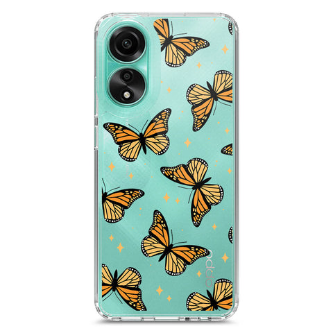 Oppo A78 4G Cover - O'Nation Butterfly Dreams Series 1 - Clear Phone Case - Soft Silicon Borders