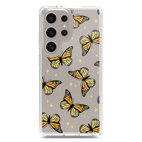 Samsung Galaxy S24 Ultra Cover - O'Nation Butterfly Dreams Series 1 - Clear Phone Case - Soft Silicon Borders