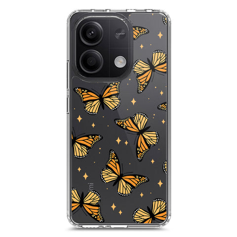 Xiaomi Redmi Note 13 Cover - O'Nation Butterfly Dreams Series 1 - Clear Phone Case - Soft Silicon Borders