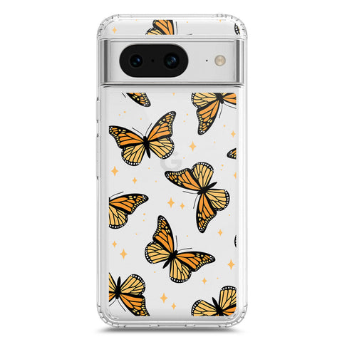 Google Pixel 8a Cover - O'Nation Butterfly Dreams Series 1 - Clear Phone Case - Soft Silicon Borders