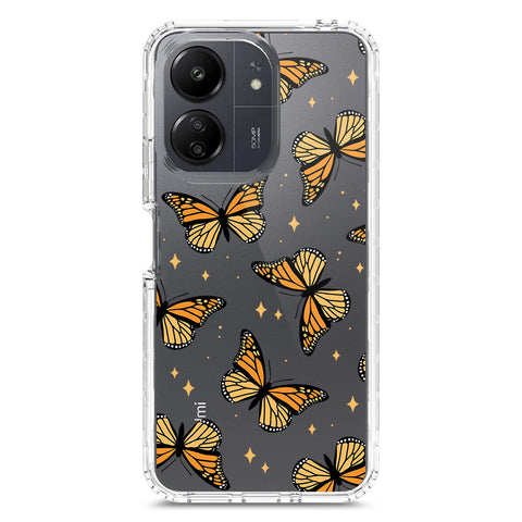Xiaomi Redmi 13C Cover - O'Nation Butterfly Dreams Series 1 - Clear Phone Case - Soft Silicon Borders