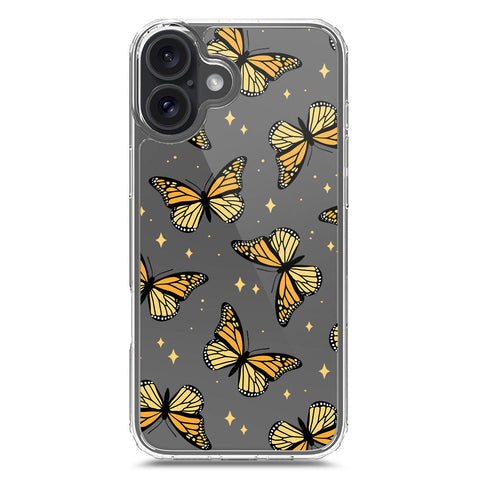 iPhone 16 Plus Cover - O'Nation Butterfly Dreams Series 1 - Clear Phone Case - Soft Silicon Borders