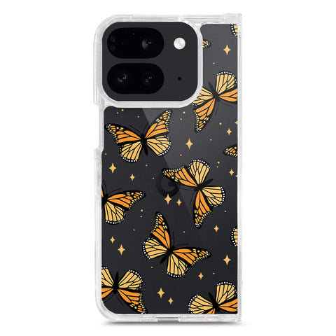 Google Pixel 9 Pro Fold Cover - O'Nation Butterfly Dreams Series 1 - Clear Phone Case - Soft Silicon Borders